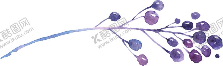 编号：81510205080106342988【酷图网】源文件下载-水彩手绘花卉花朵植物