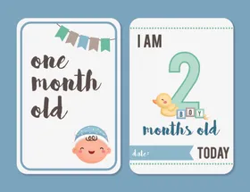宝宝2个月纪念卡片