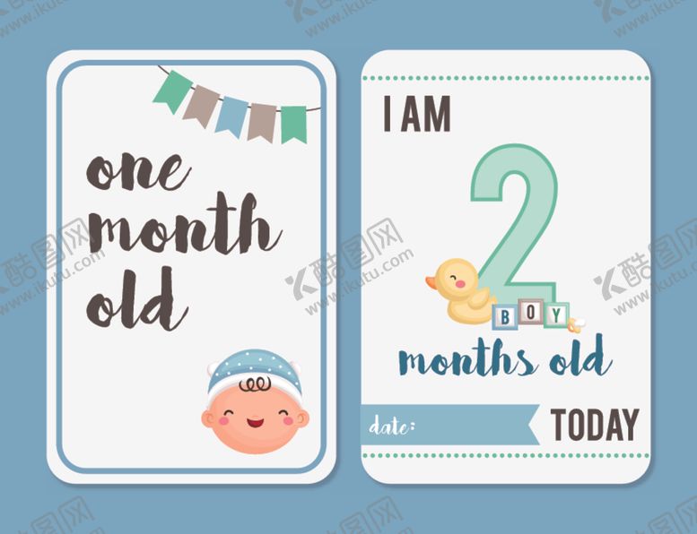 编号：34250811021426055624【酷图网】源文件下载-宝宝2个月纪念卡片
