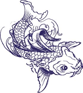 传统鲤鱼图案