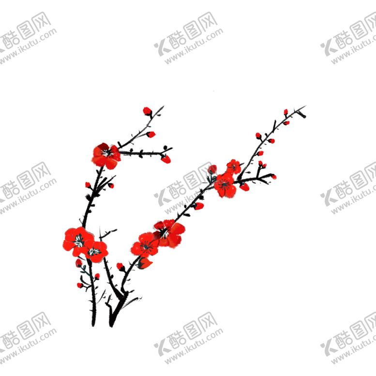 编号：10734210152020312243【酷图网】源文件下载-梅花树枝元素