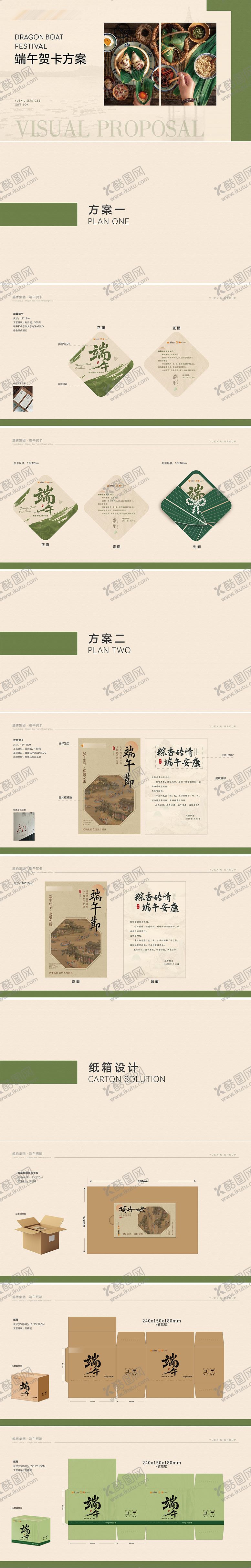 编号：81427907231709177959【酷图网】源文件下载-端午节贺卡设计包装方案