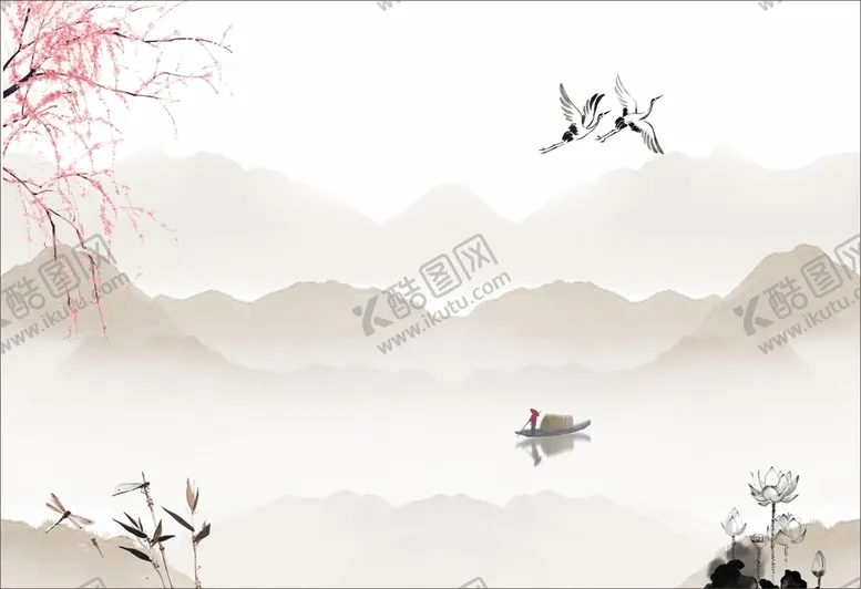 编号：12467009140807306497【酷图网】源文件下载-水墨山水背景