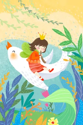 夏季人物女性杭州插画卡通素材