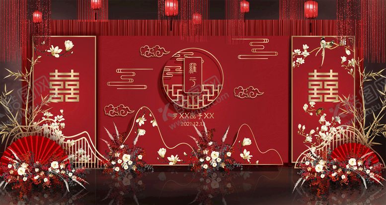 编号：13940610040412253690【酷图网】源文件下载-中式婚礼