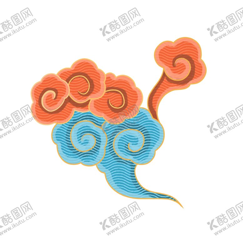 编号：55527705160558157078【酷图网】源文件下载-彩色祥云元素