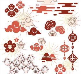 节日春节祥云元素