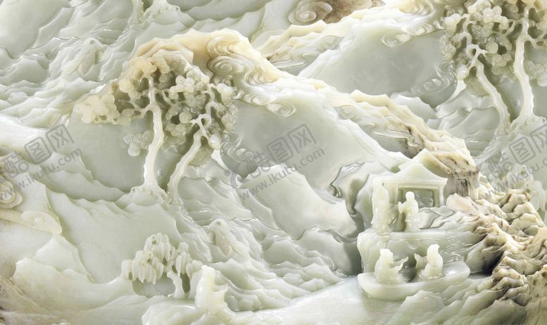 编号：68983110090731173196【酷图网】源文件下载-家和富贵玉雕山水电视背景墙