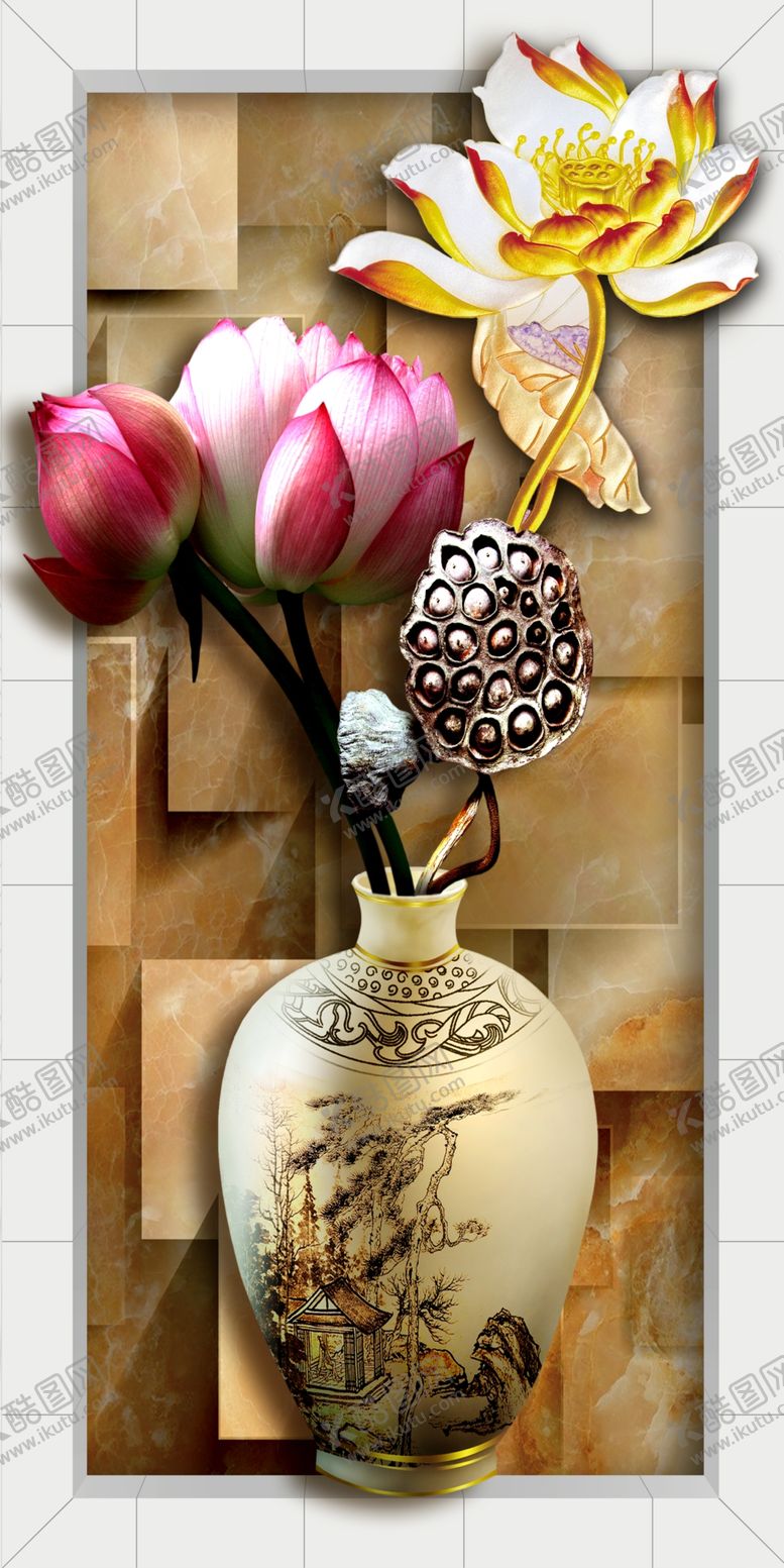 编号：28086310050752405739【酷图网】源文件下载-花开富贵