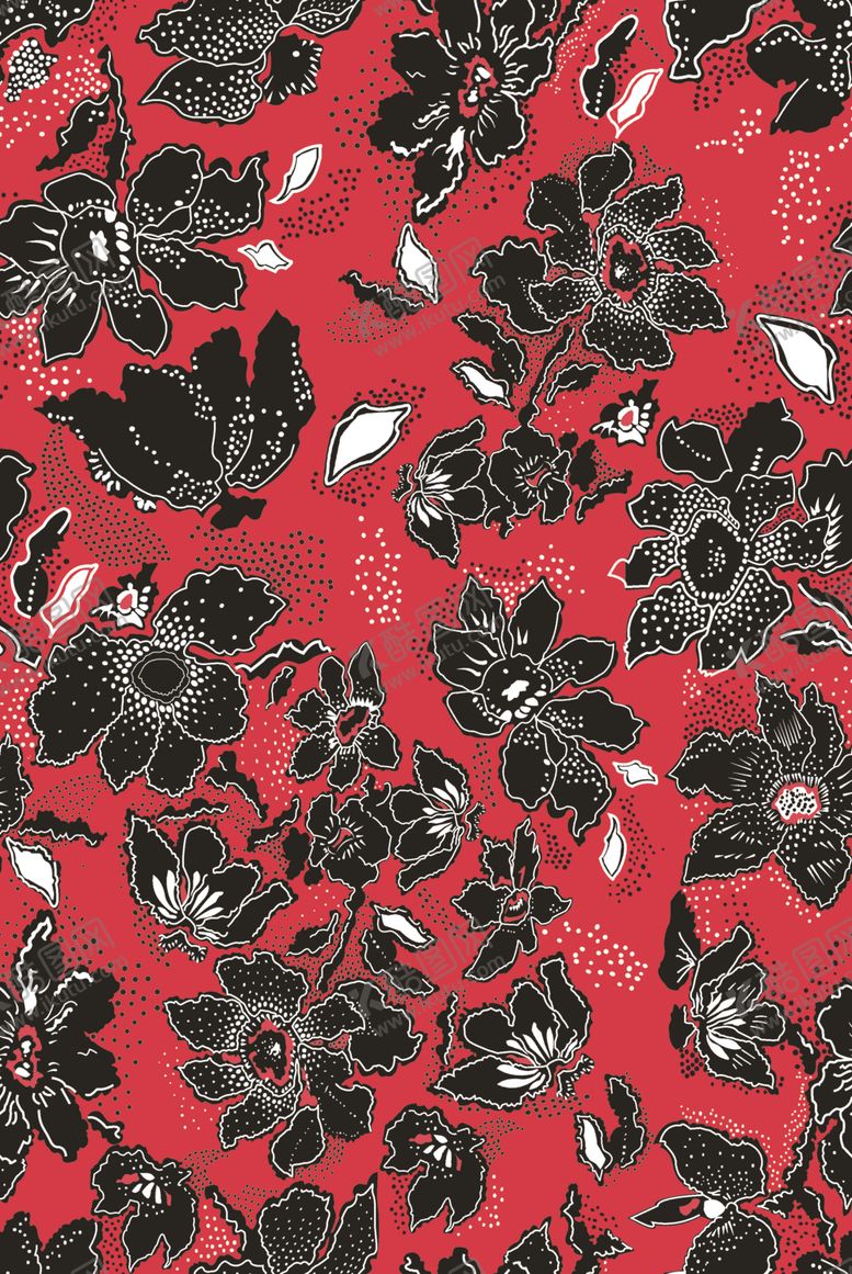 编号：14046209090003107400【酷图网】源文件下载-红底花