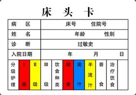 床头卡