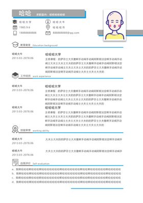 白色简约简历