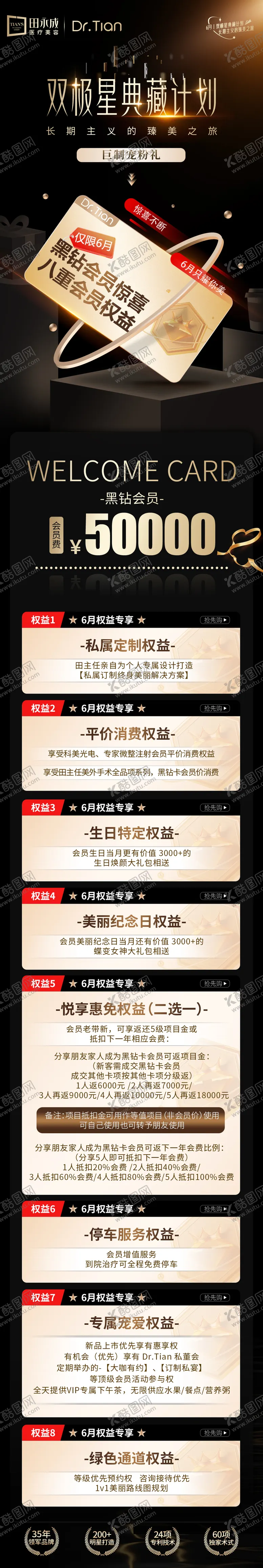 编号：94948006271855064923【酷图网】源文件下载-医美黑金会员卡项系列海报