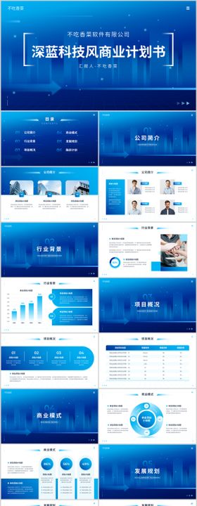 深蓝科技风商业计划书