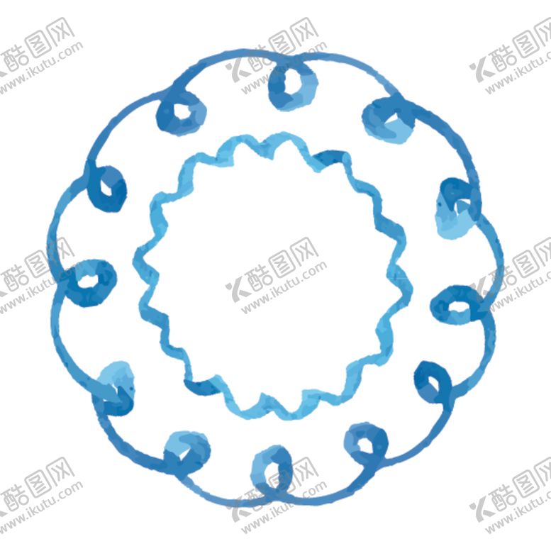 编号：58221610151116587642【酷图网】源文件下载-蓝色水彩圆圈图案