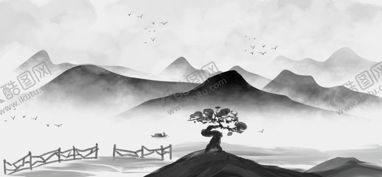 编号：87287909290335036865【酷图网】源文件下载-意境水墨山水