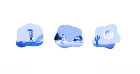 天气Ai矢量插画