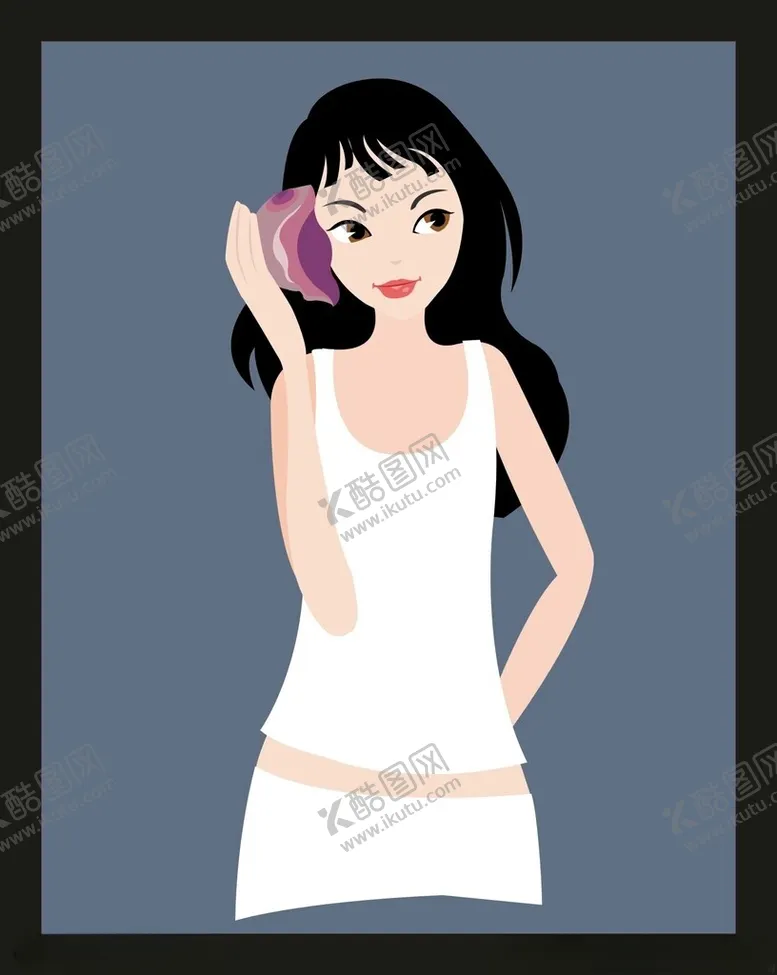 编号：26954402180726541689【酷图网】源文件下载-手绘女孩女人