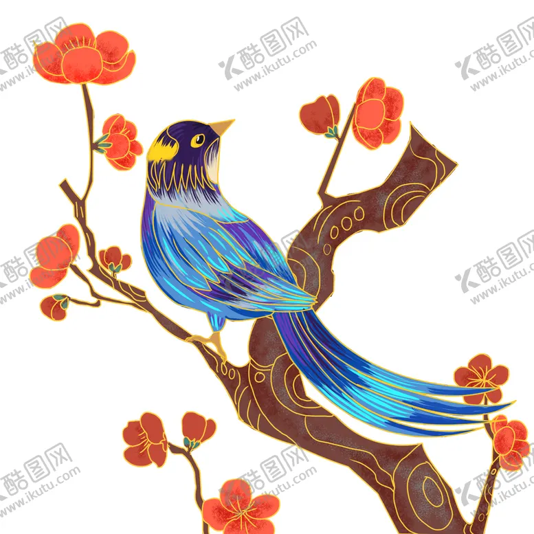 编号：19032609151344039067【酷图网】源文件下载-国潮喜鹊节日通版礼盒