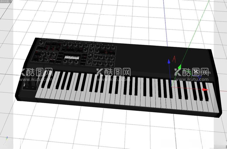 编号：56701112020731277141【酷图网】源文件下载-C4D模型电子琴