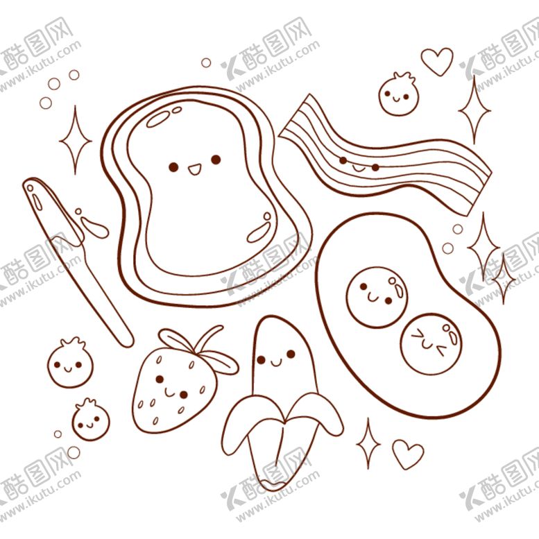 编号：28796712111904148625【酷图网】源文件下载-线条美食