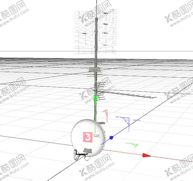 编号：63008012242231384566【酷图网】源文件下载-C4D模型天线
