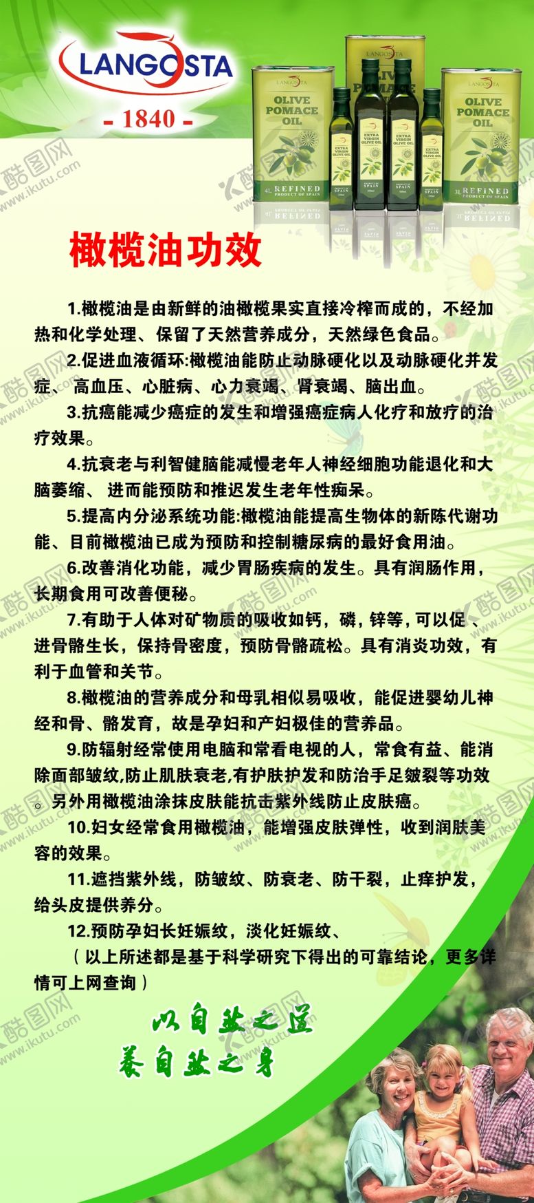 编号：35423510240344334722【酷图网】源文件下载-橄榄油功效展架