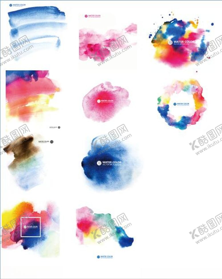 编号：16361105041924457752【酷图网】源文件下载-彩色水墨墨迹