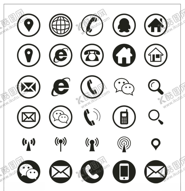 编号：93858810182018381476【酷图网】源文件下载-名片小图标