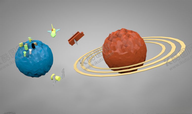 编号：81916904270105328793【酷图网】源文件下载-C4D模型太空星球