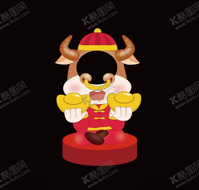 编号：98372804062041398509【酷图网】源文件下载-牛年拍照板