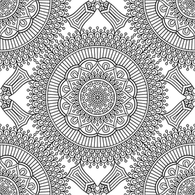 黑白镂空图案描线艺术古典