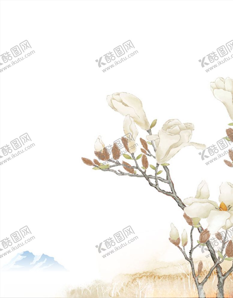 编号：30522109130120492230【酷图网】源文件下载-彩绘白玉兰