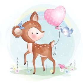 温馨浪漫儿童插画