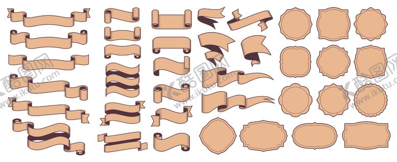 编号：56373404071139153778【酷图网】源文件下载-复古丝带横幅