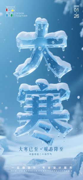 大寒小寒节气节日海报
