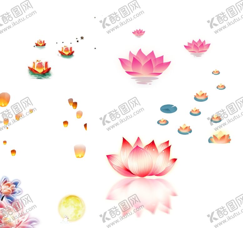 编号：99365507040704212375【酷图网】源文件下载-中秋荷花灯