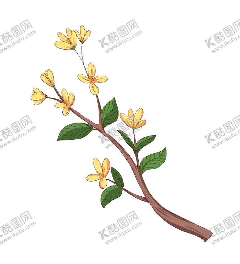 编号：27181502101635199620【酷图网】源文件下载-手绘桂花png免抠素材