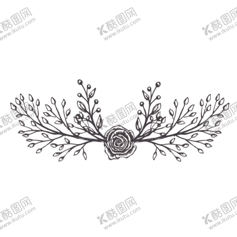 编号：51592609270840025783【酷图网】源文件下载-森系简约植物花圈