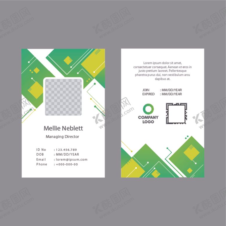 编号：91798509270449489028【酷图网】源文件下载-工作证工牌吊牌图片