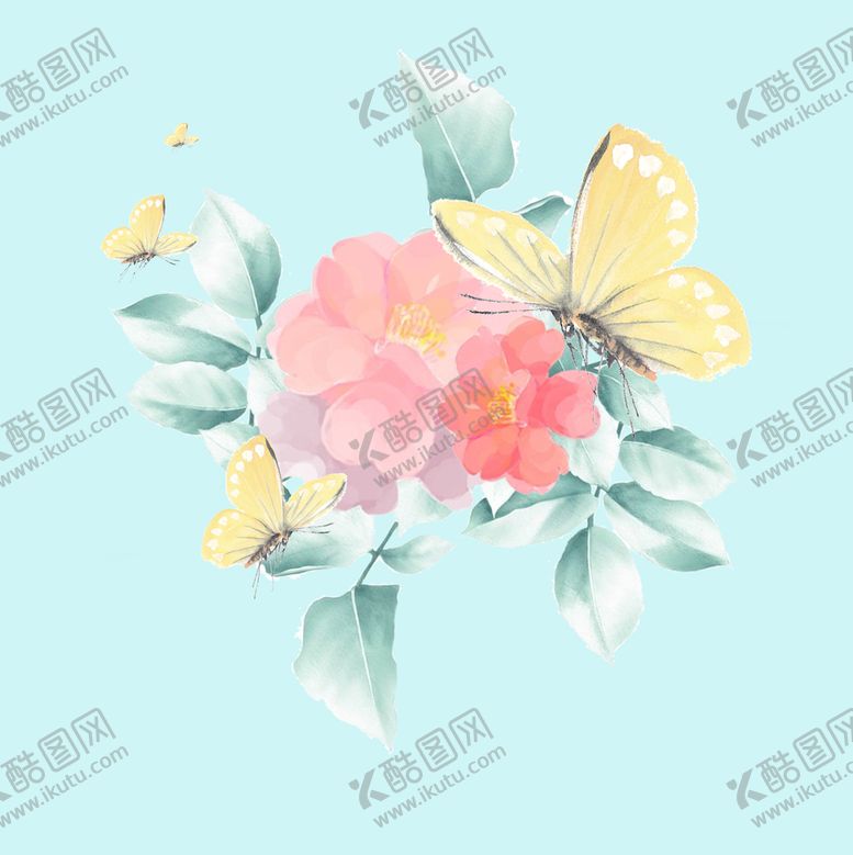 编号：96380509290908433481【酷图网】源文件下载-手绘水彩花卉