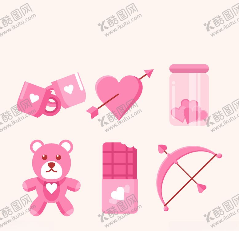 编号：80917510090416033178【酷图网】源文件下载-浪漫情人节元素