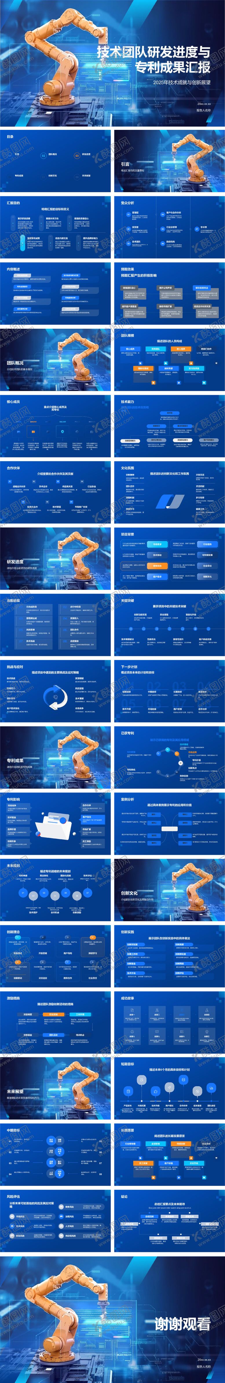 编号：58135309080328297118【酷图网】源文件下载-技术团队研发进度与专利成果汇报PPT