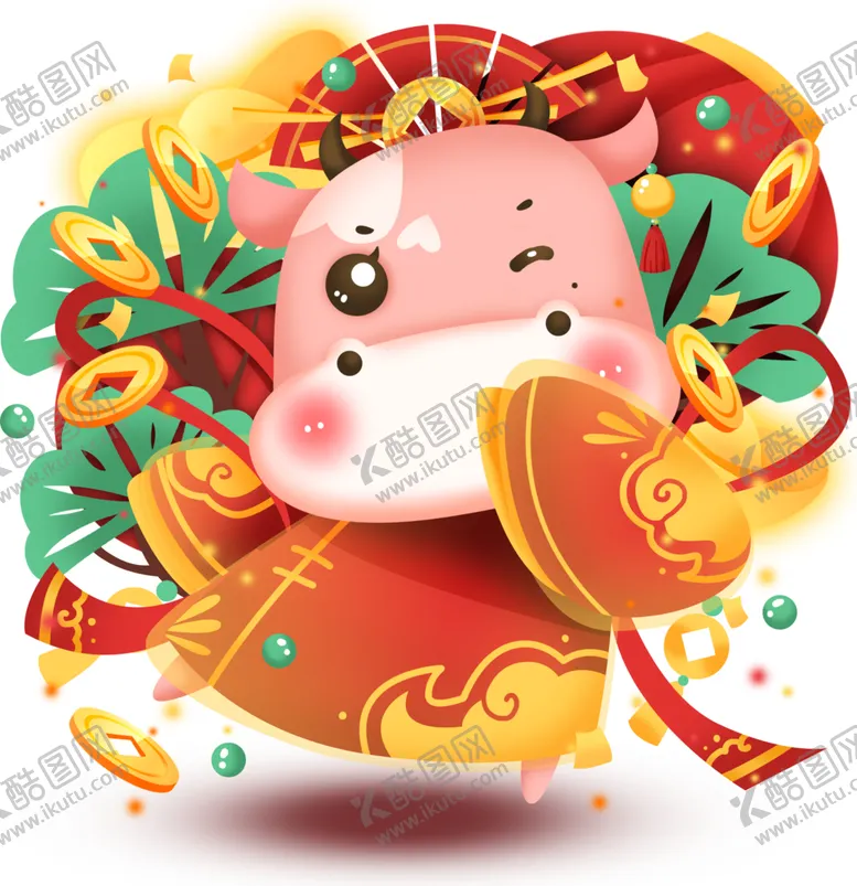 编号：64307903301207168238【酷图网】源文件下载-卡通牛年