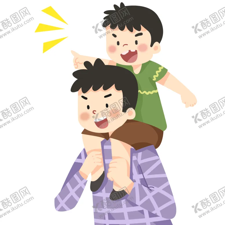 编号：48243406182028511144【酷图网】源文件下载-父亲节亲子插画png素材