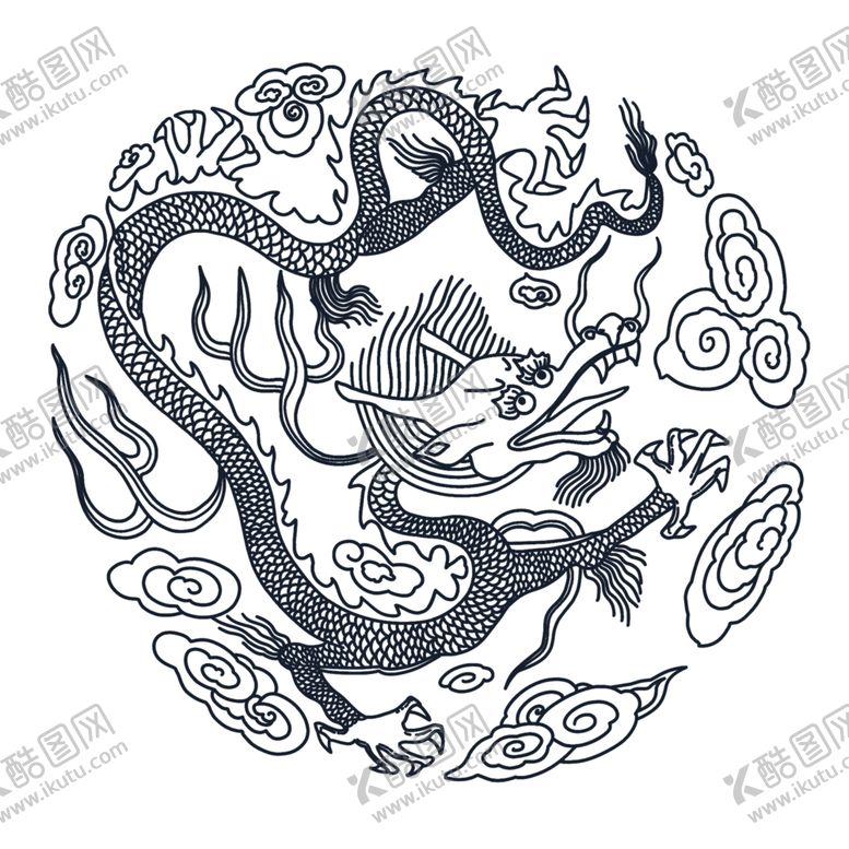 编号：72548201300241437462【酷图网】源文件下载-中国风龙纹图案