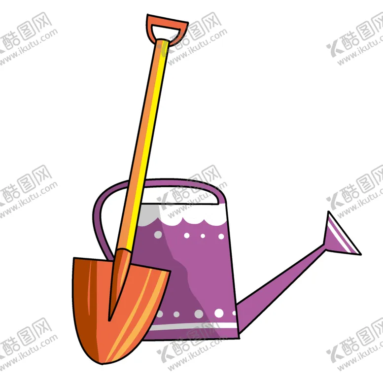 编号：82766302091407388379【酷图网】源文件下载-植树节铁锹水壶