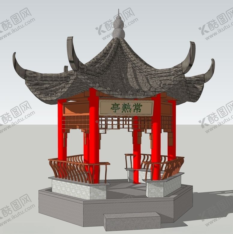 编号：86672207140844063940【酷图网】源文件下载-草图大师亭子