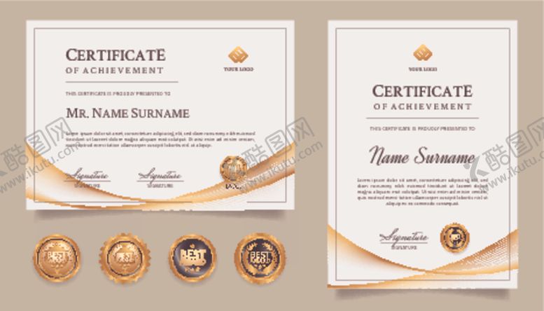 编号：38013811021320566530【酷图网】源文件下载-荣誉证书