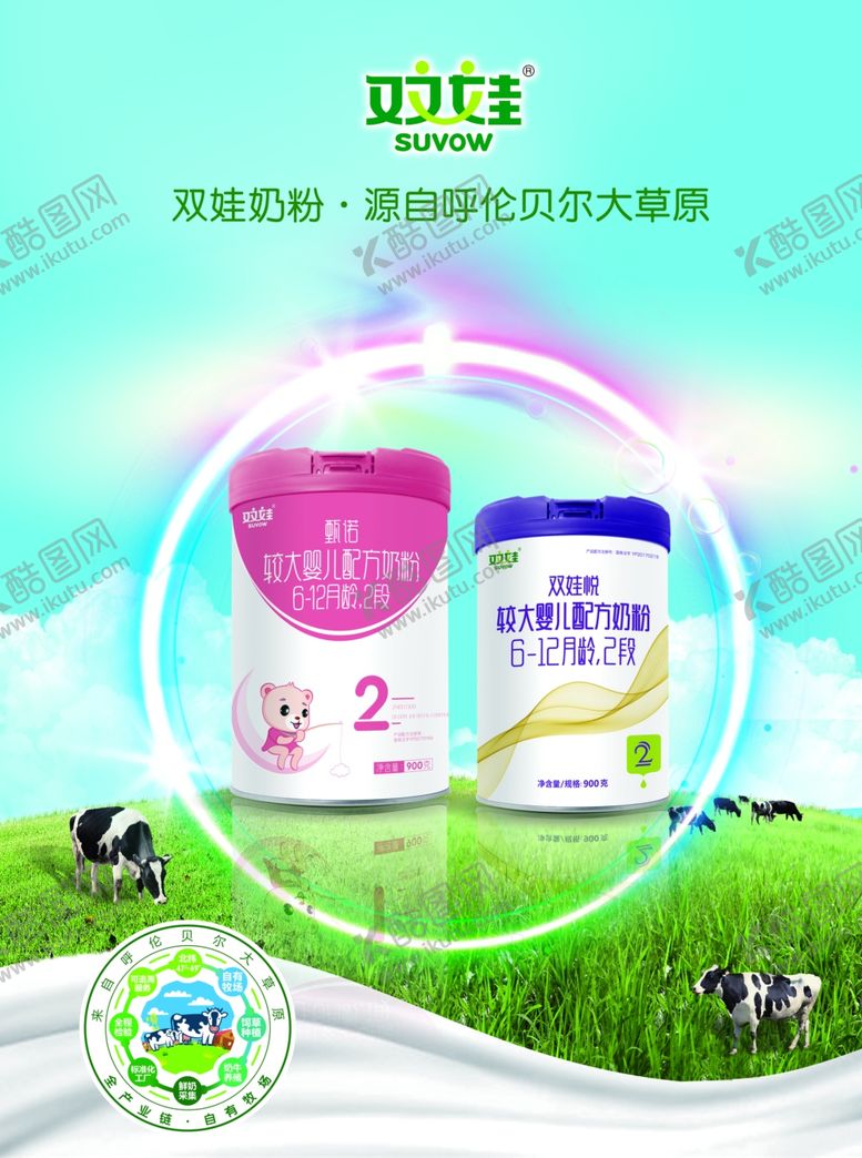 编号：69065805141635041439【酷图网】源文件下载-双娃奶粉海报